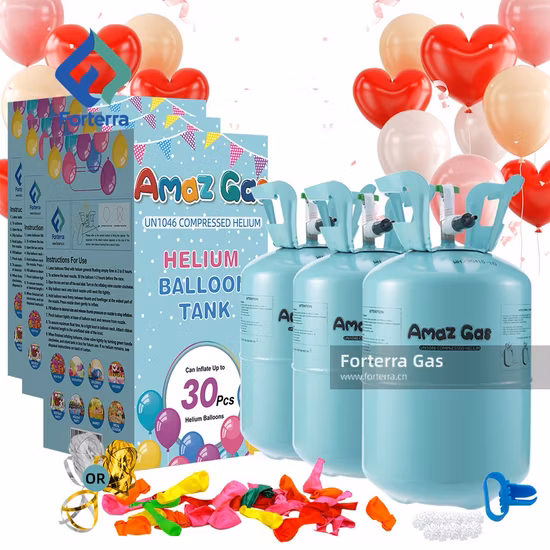 Portable 7.1L 30 Balloons Inflate Disposable Helium Gas Tank Steel Cylinder for Party