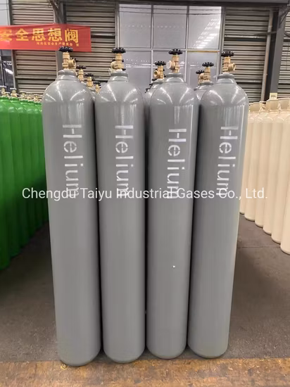 Competitive Price for 99.999% Non-Flammable Gas Helium Gas Cylinders 40L-50L