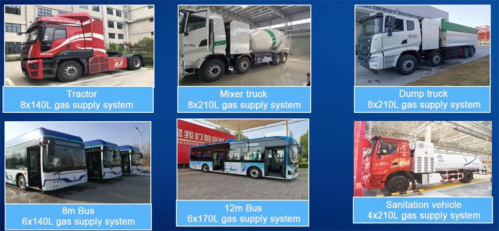 Type 1 2 3 4 Storage Tank High Pressure CNG Gas Cylinder for Bus Commercial Vehicle