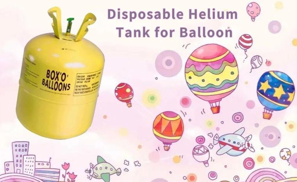 Wholesale Portable 7.1L 30 Balloons Inflate Disposable Helium Gas Tank Steel Cylinder for Party