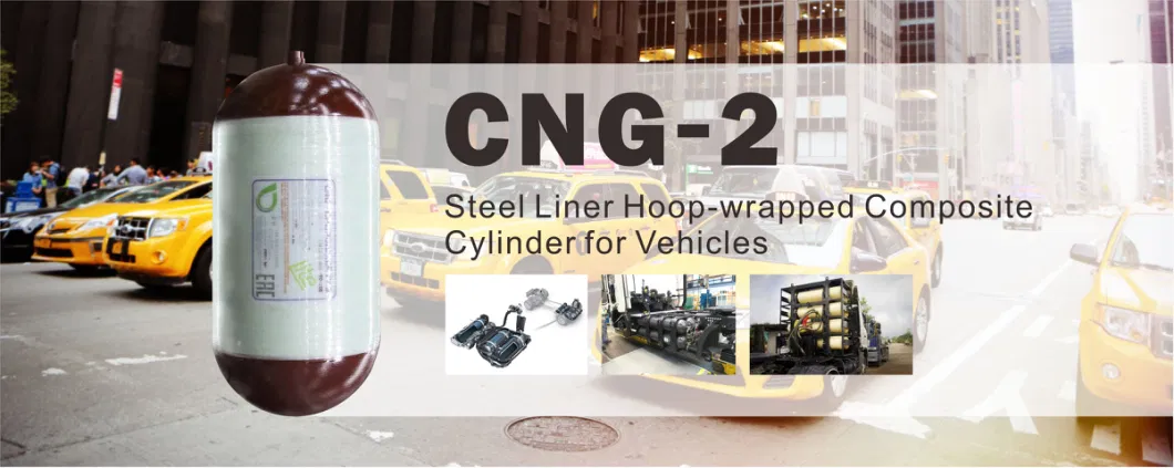 ECE R Certificated CNG Type 2gas Cylinder with Steel Liner for Automotive Vehicles Compressed Natural Gas Cylinder