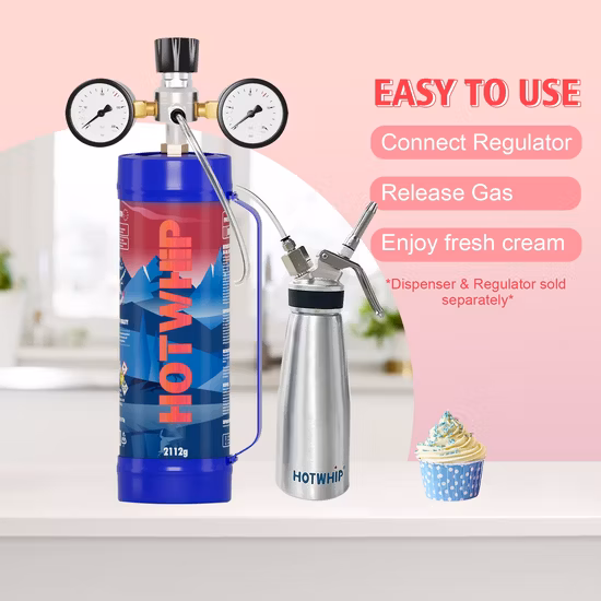 N2o/Lco2/Argon/O2 Gas Cylinder 0.95L Nitrous Oxide Canister Whip Cream Charger
