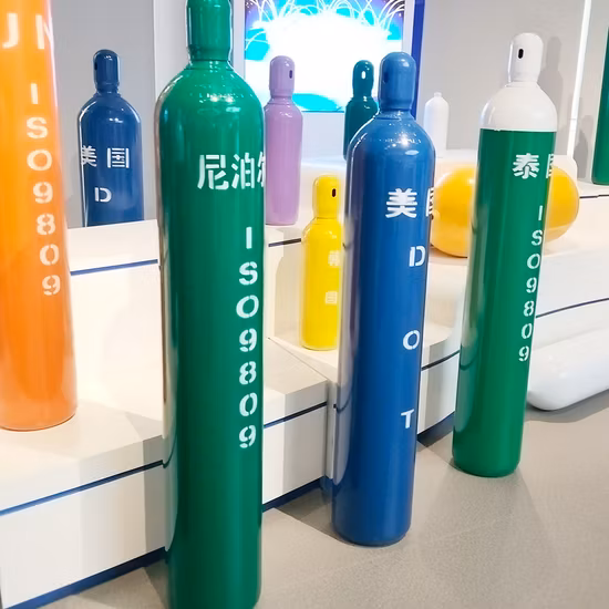 Seamless Steel Industrial Helium Nitrogen Medical Oxygen Gas Cylinder