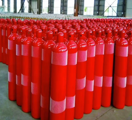 50L 150bar 5.4mm ISO9809 CE High Pressure Vessel Seamless Steel Hydrogen Gas Cylinder